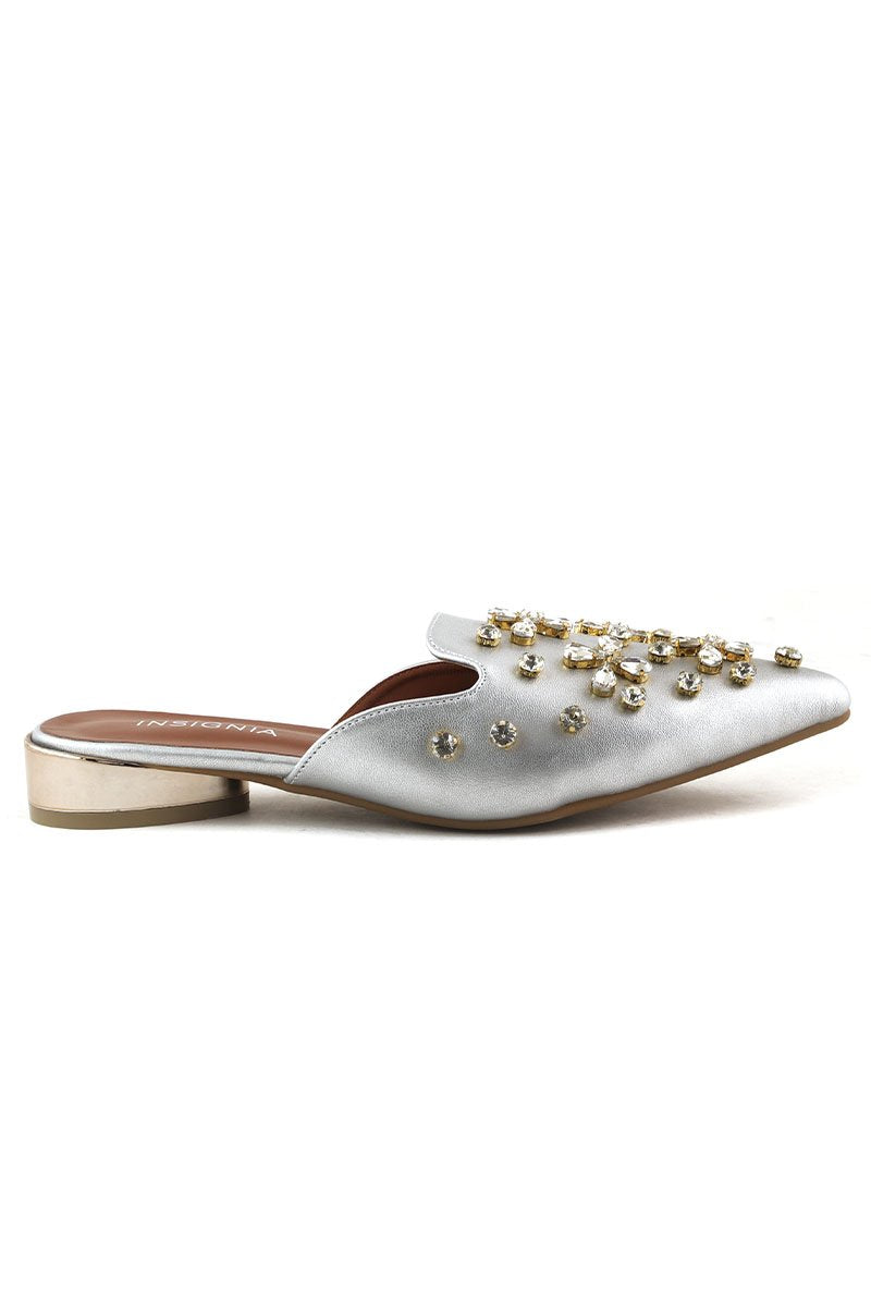 Party Wear Sling Back I47194-Silver