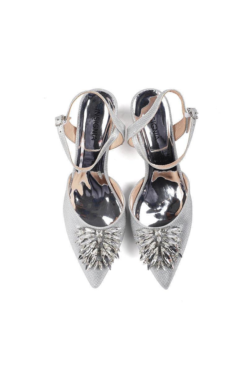 Party Wear Sling Back I47211-Silver