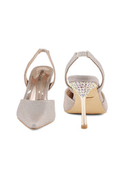 Party Wear Sling Back I47218-Golden