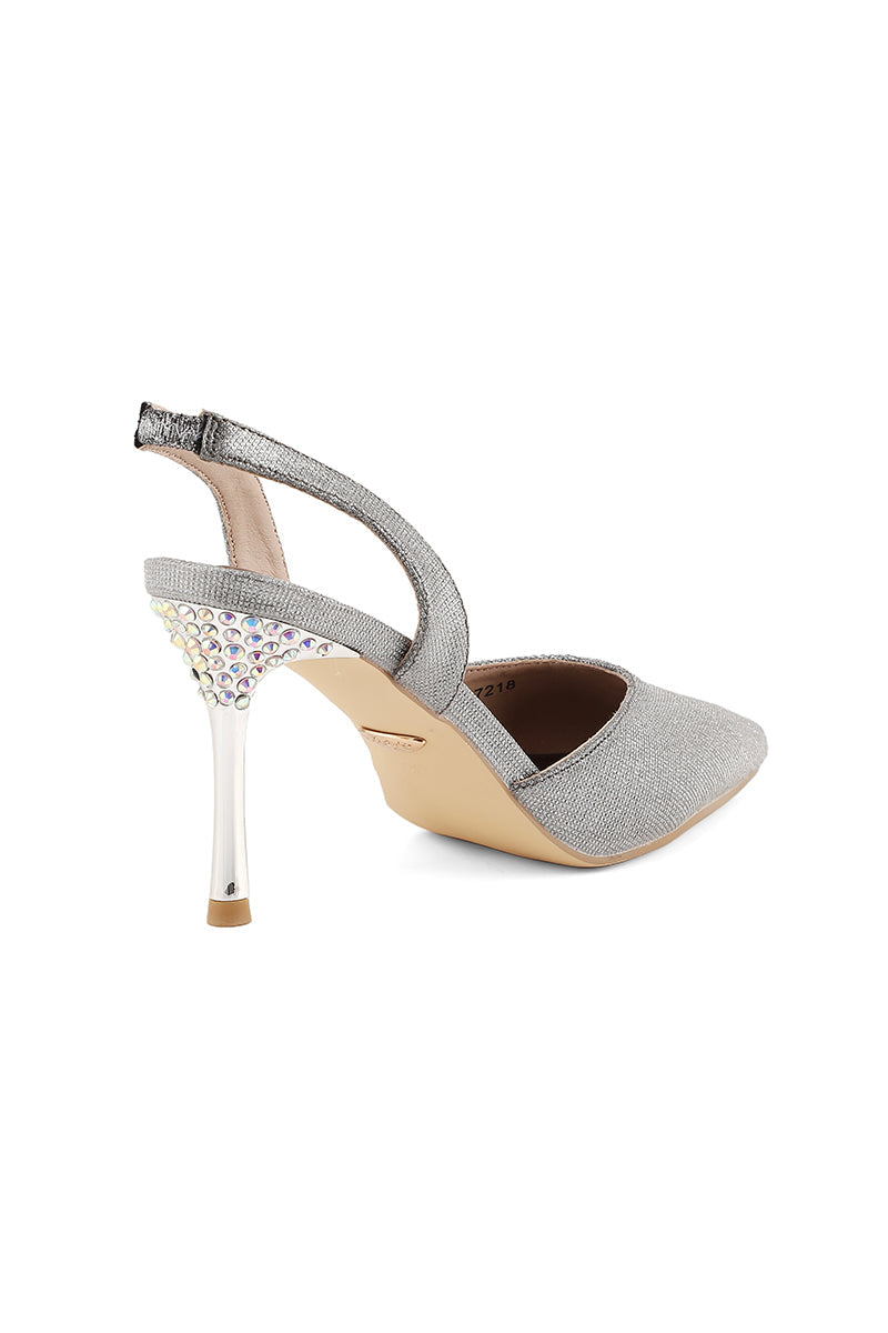 Party Wear Sling Back I47218-Grey