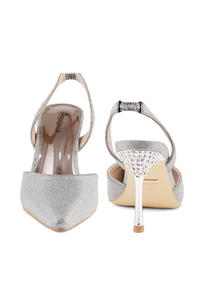Party Wear Sling Back I47218-Grey