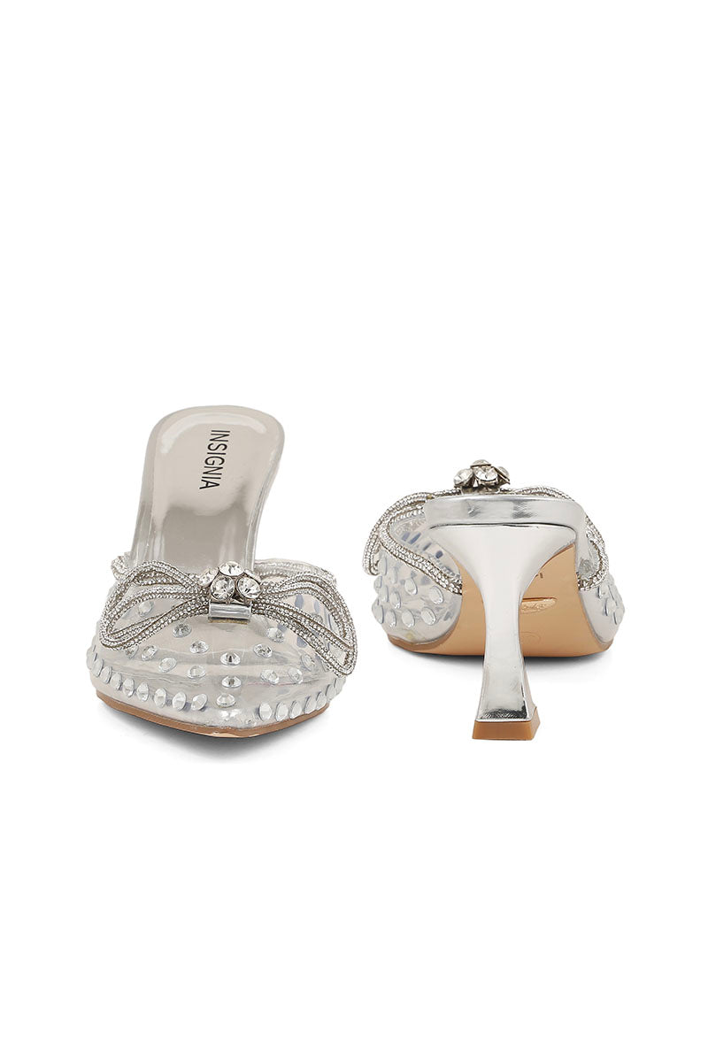 Party Wear Sling Back I47220-Silver