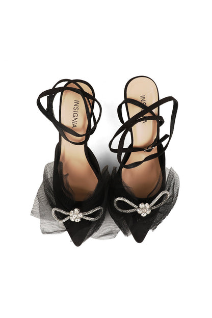 Party Wear Sling Back I47221-Black