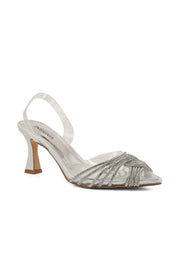 Party Wear Sling Back I47222-Silver