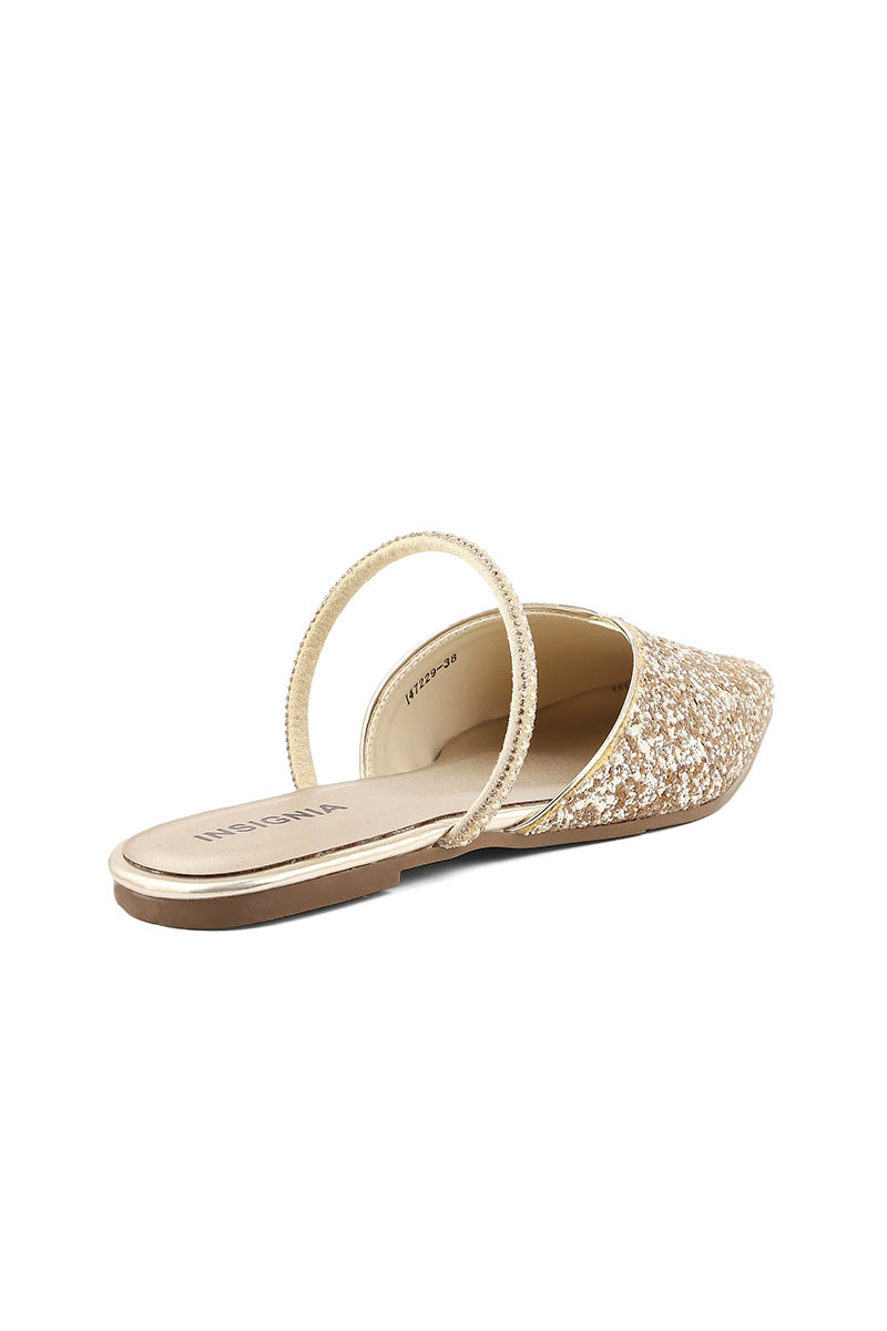 Party Wear Sling Back I47229-Golden