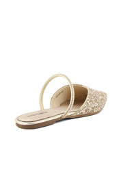 Party Wear Sling Back I47229-Golden