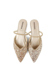 Party Wear Sling Back I47229-Golden