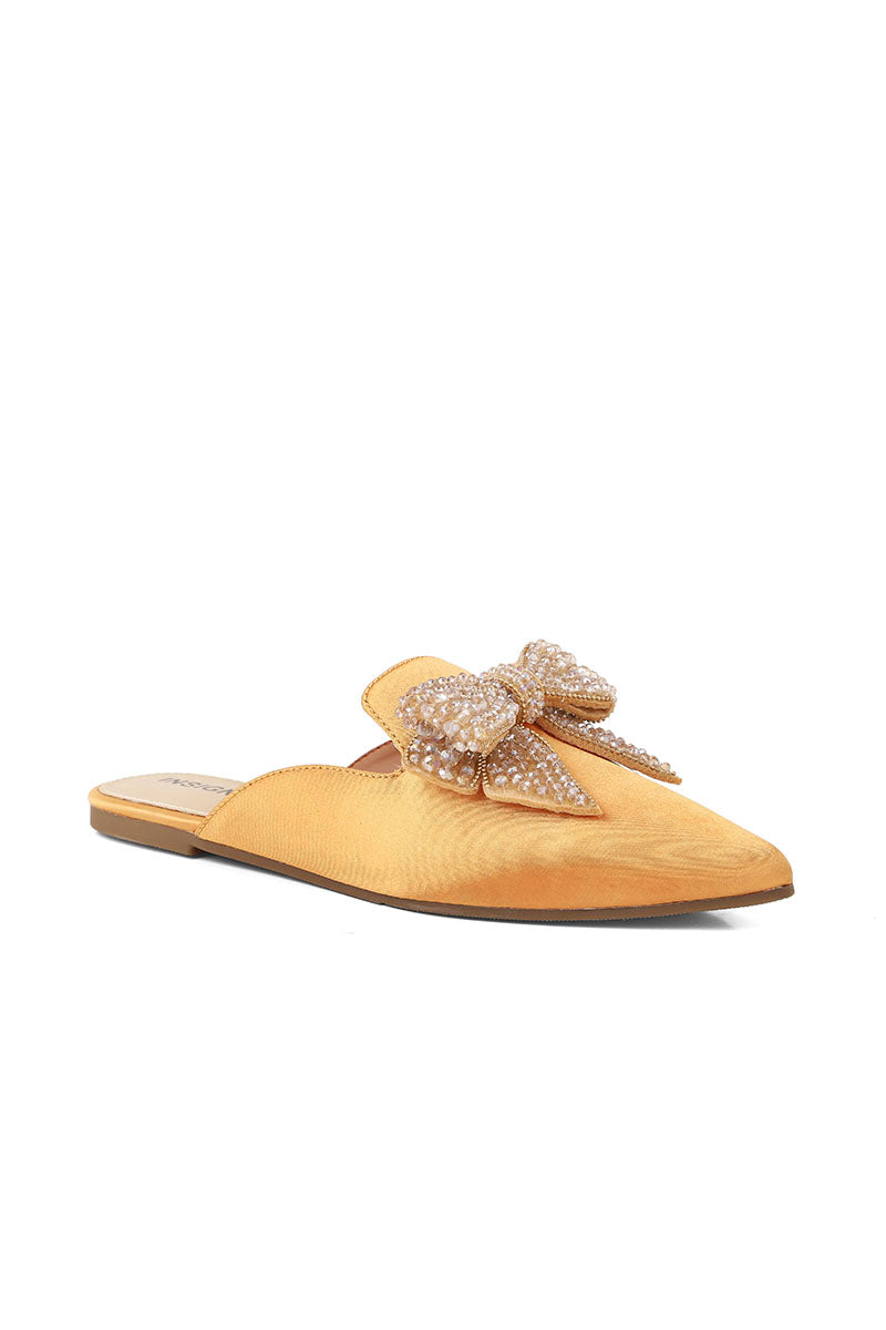 Party Wear Sling Back I47234-Yellow