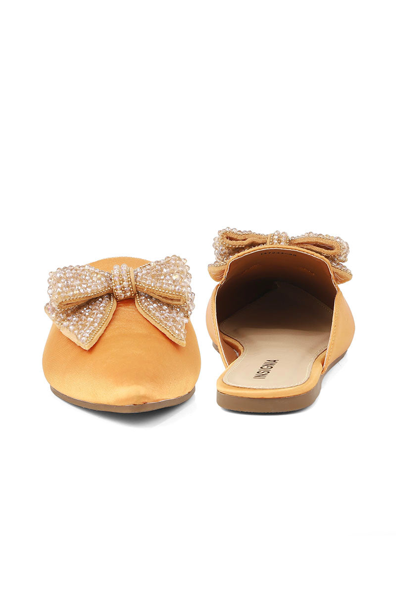 Party Wear Sling Back I47234-Yellow