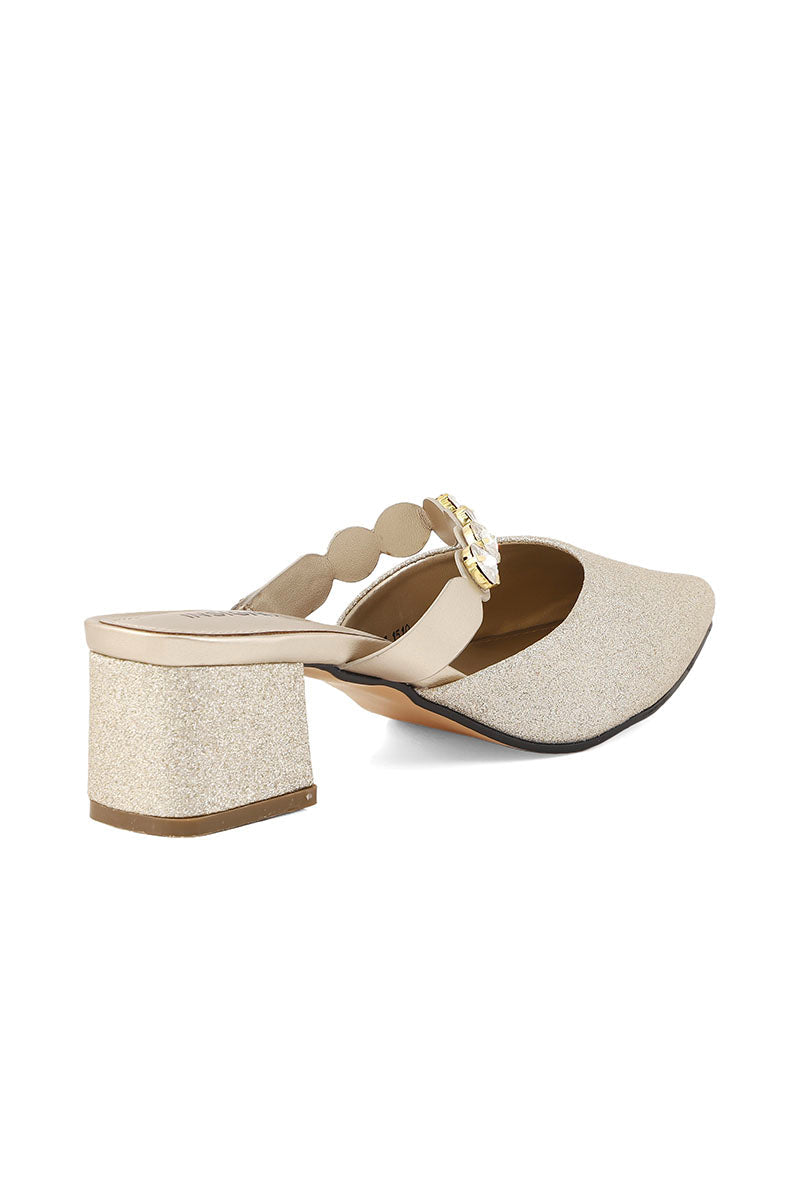 Party Wear Sling Back I47242-Golden