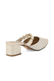 Party Wear Sling Back I47242-Golden