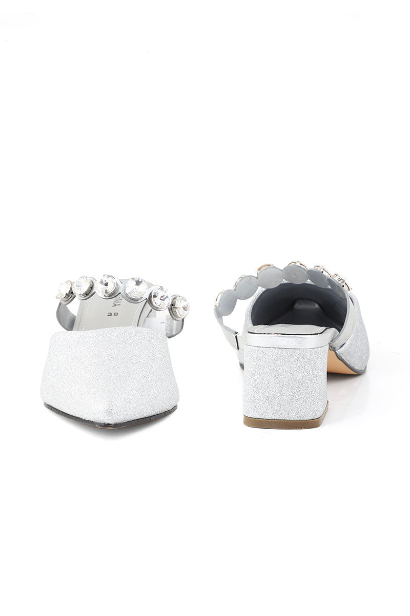 Party Wear Sling Back I47242-Silver