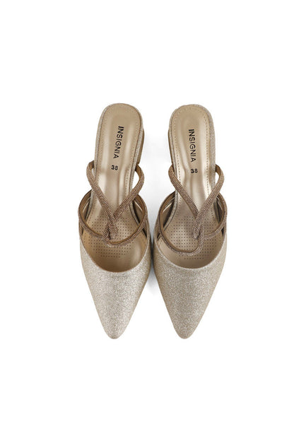 Party Wear Sling Back I47243-Golden
