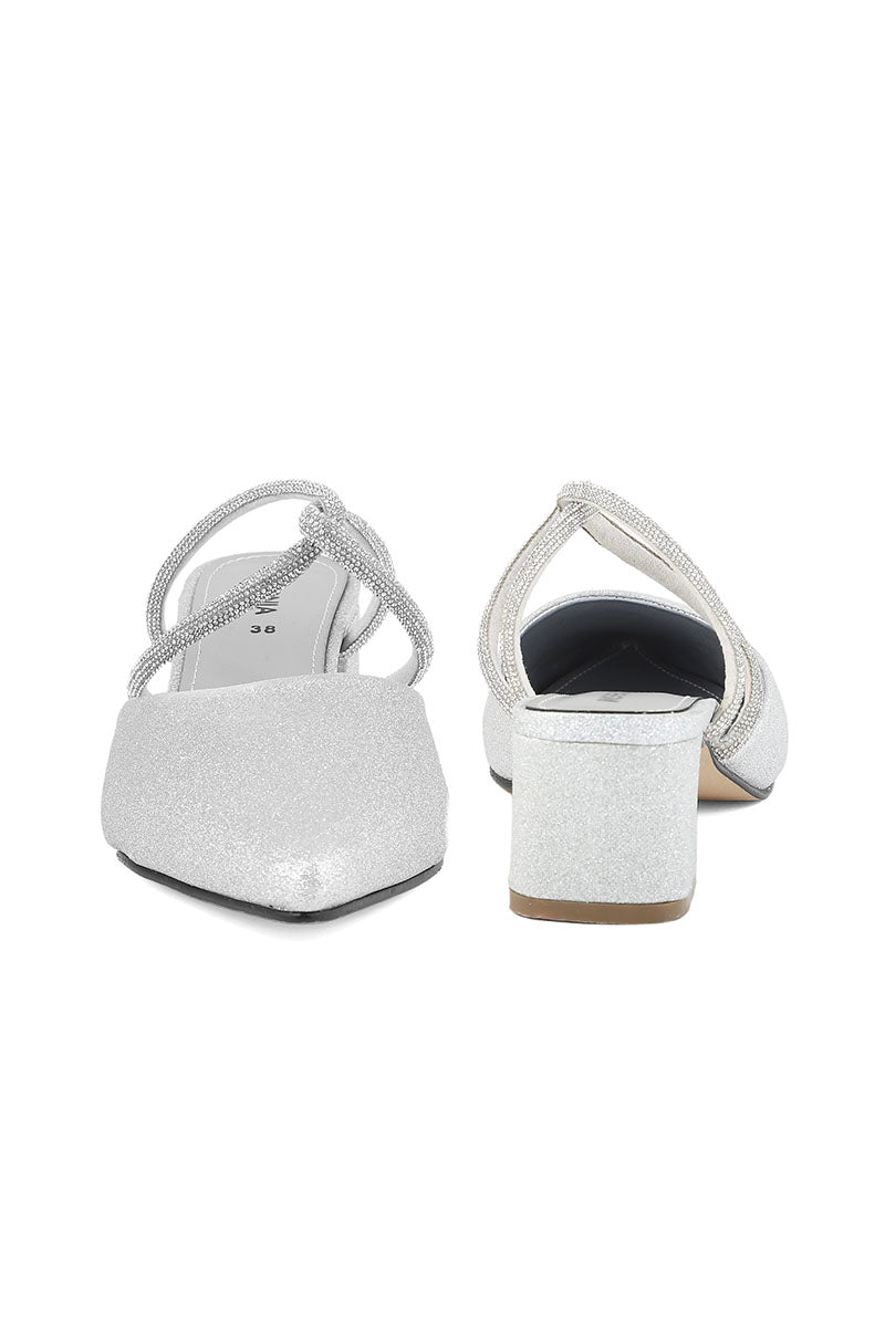 Party Wear Sling Back I47243-Silver