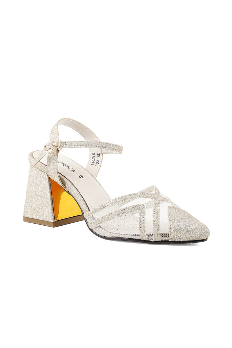Party Wear Sling Back I47245-Golden