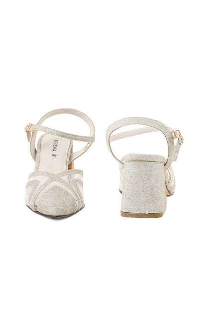 Party Wear Sling Back I47245-Golden
