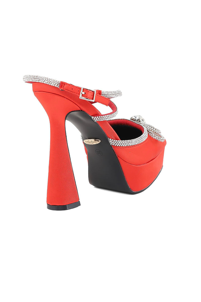 Party Wear Sling Back I47264-Red