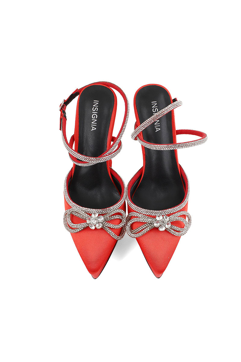 Party Wear Sling Back I47264-Red