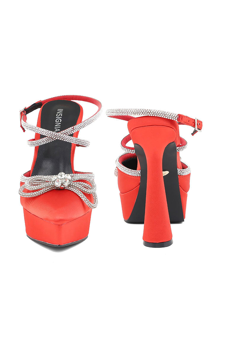 Party Wear Sling Back I47264-Red