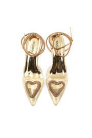 Party Wear Sling Back I47266-Golden