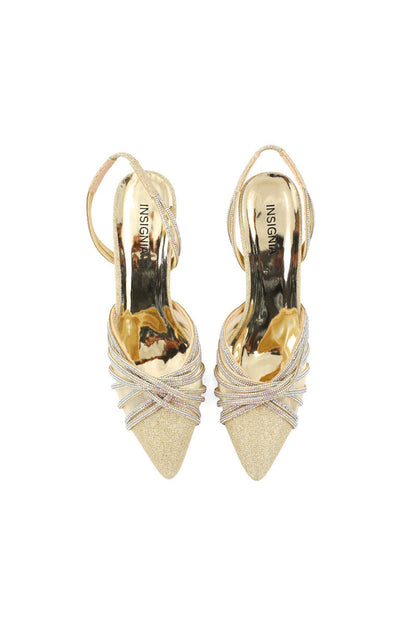 Party Wear Sling Back I47268-Golden