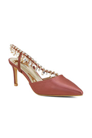 Party Wear Sling Back I47270-Brown