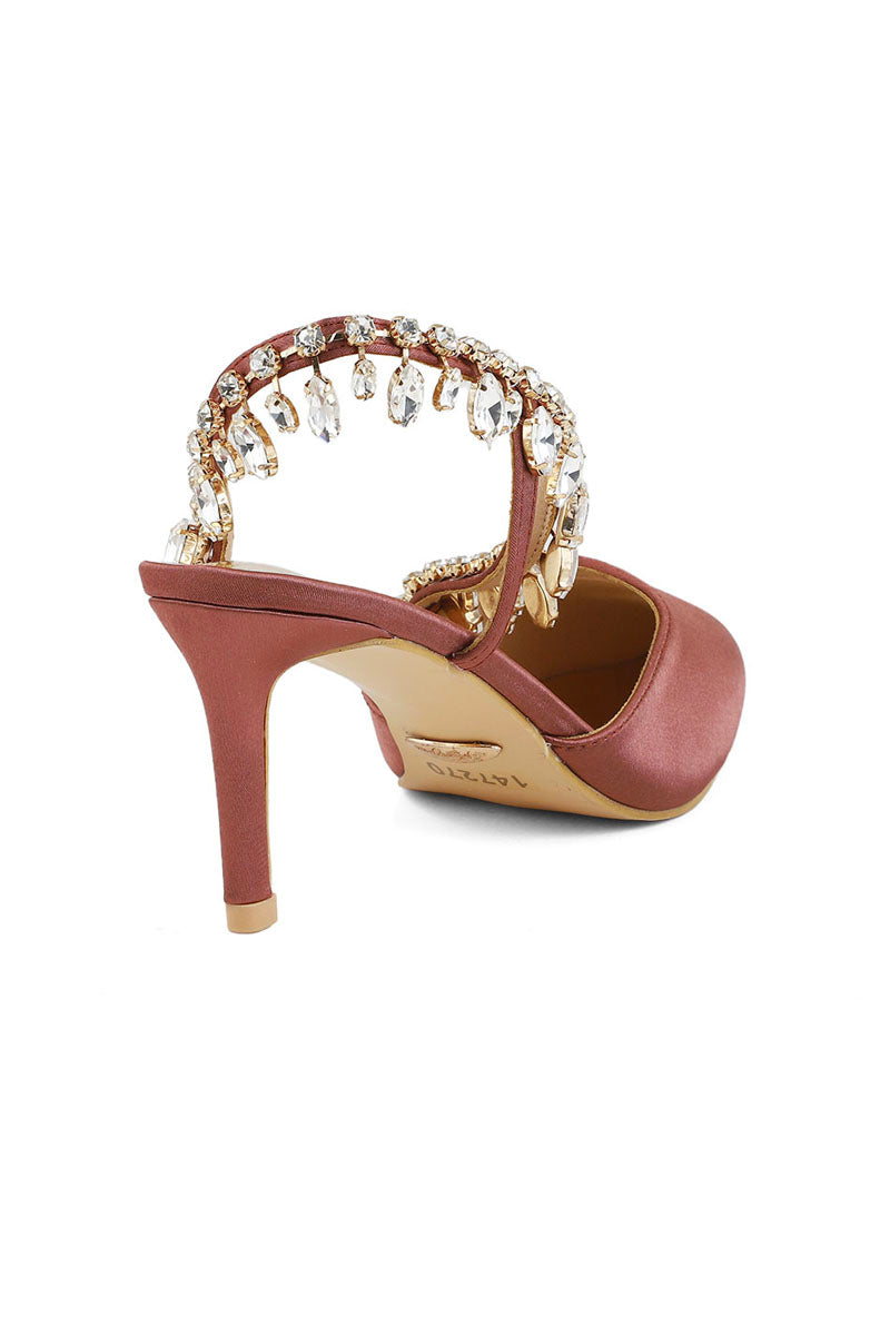 Party Wear Sling Back I47270-Brown