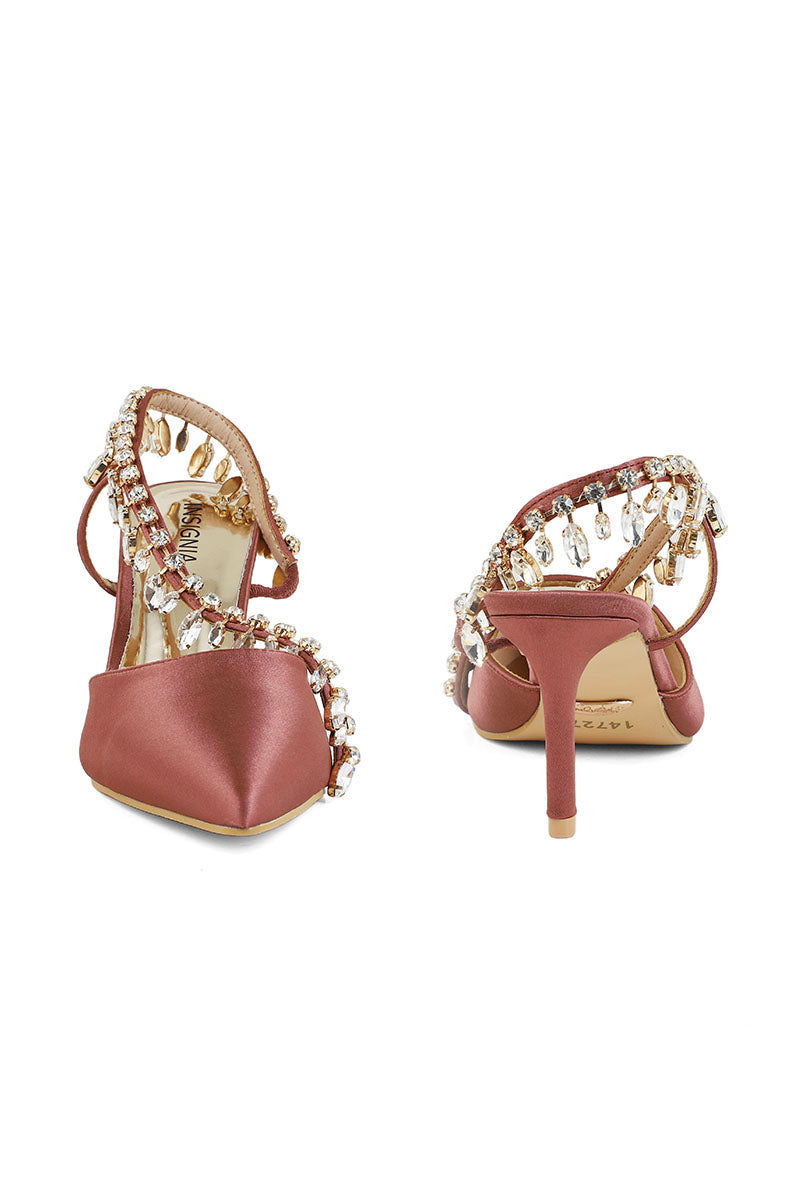 Party Wear Sling Back I47270-Brown