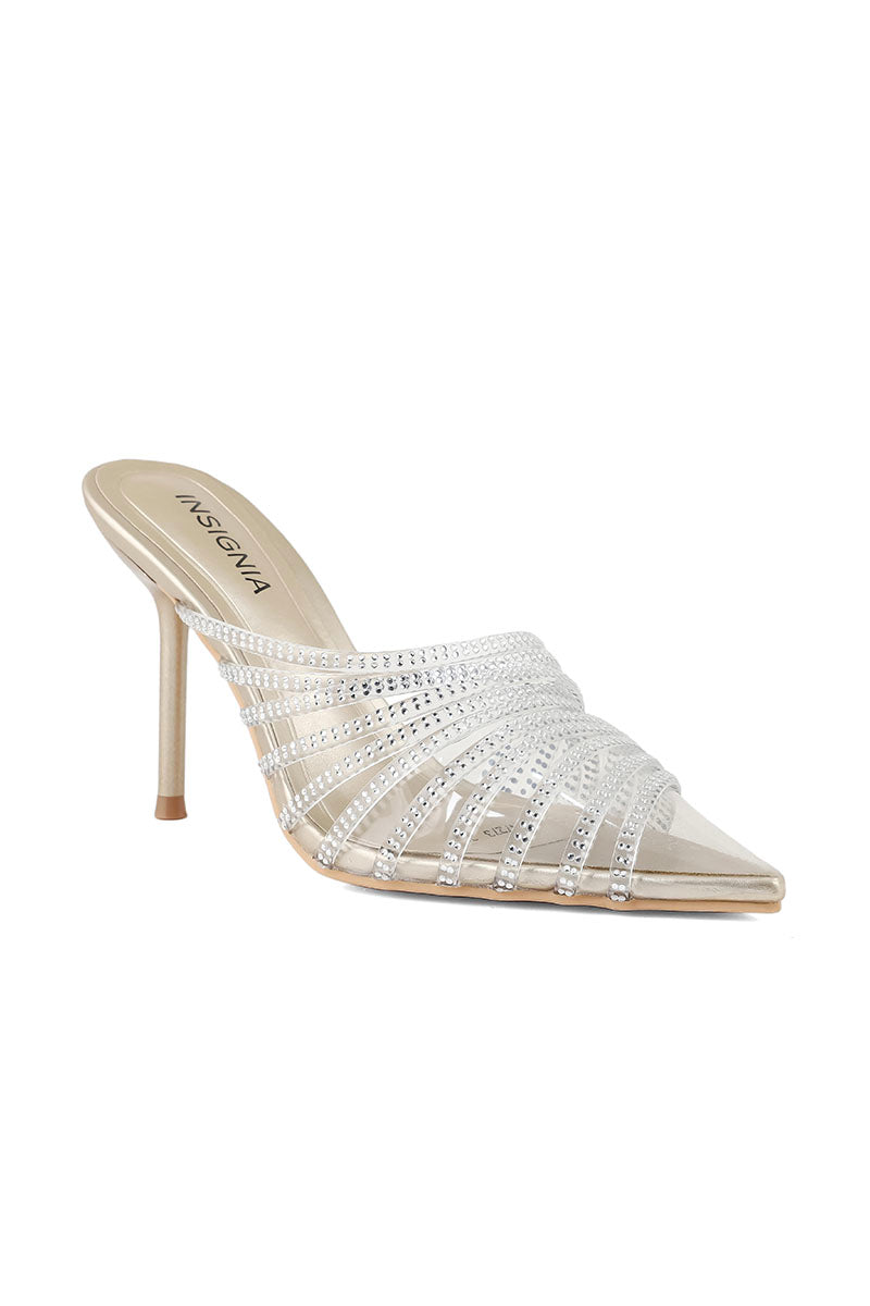 Party Wear Sling Back I47273-Golden