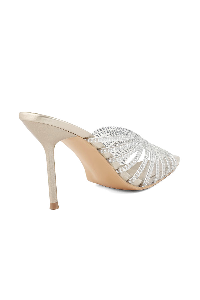 Party Wear Sling Back I47273-Golden