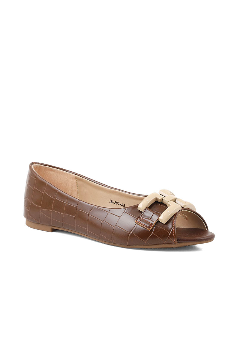 Formal Peep Toes I50207-Coffee