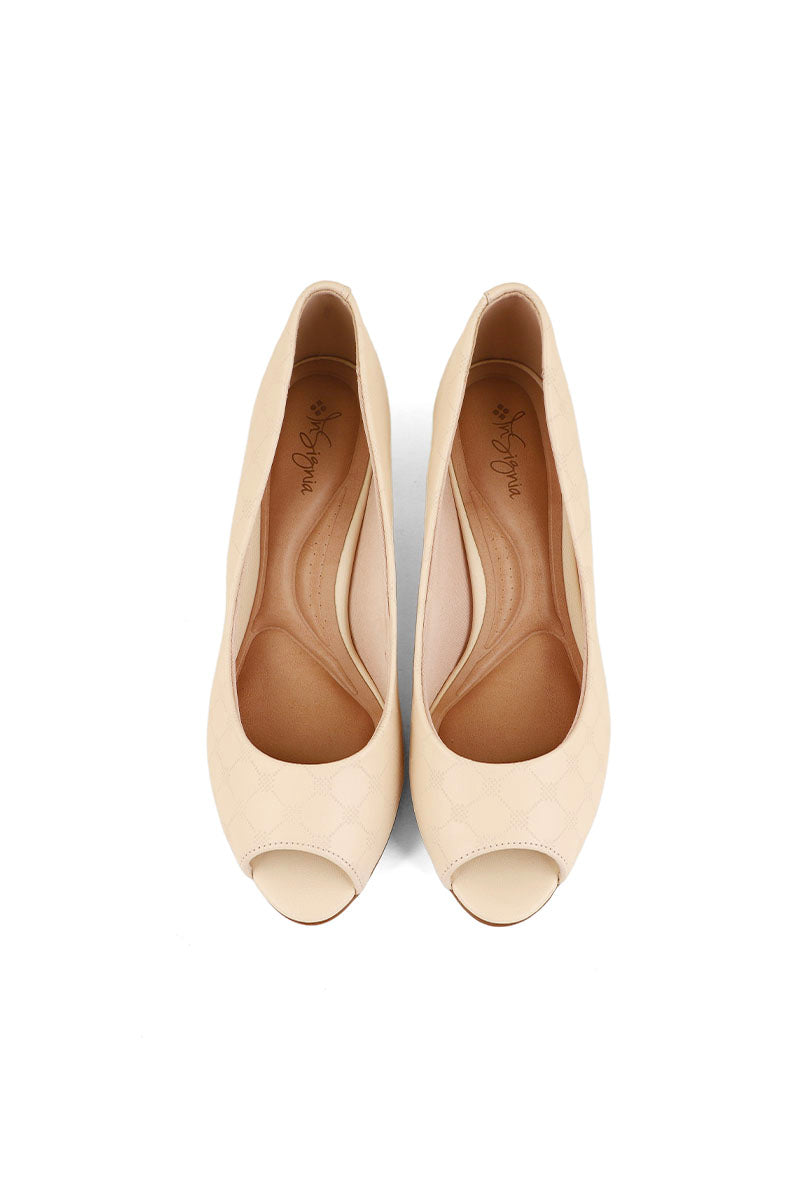 Formal Peep Toes I50217-Cream