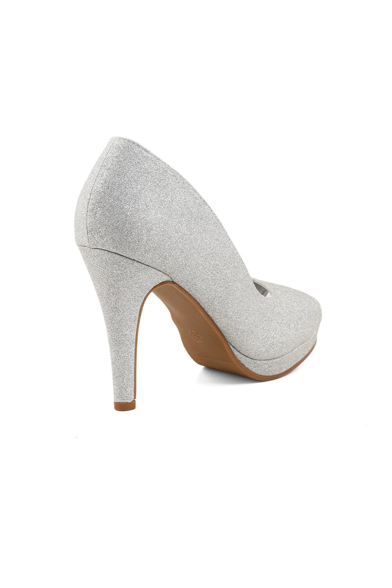 Party Wear Peep Toes I50218-Silver