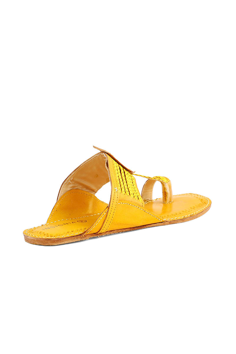 Ethnic Kolapuri I80067-Yellow