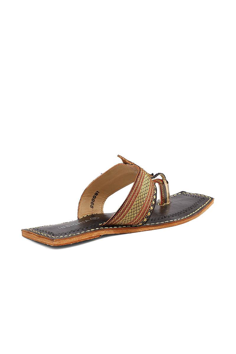 Ethnic Kolapuri I80068-Black