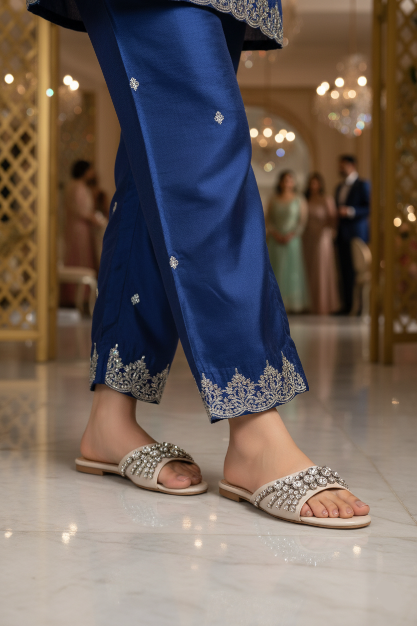 Party Wear Slip On IF0188-Ivory