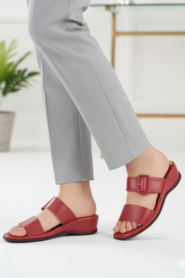 Comfort Slip On IK0027-Maroon