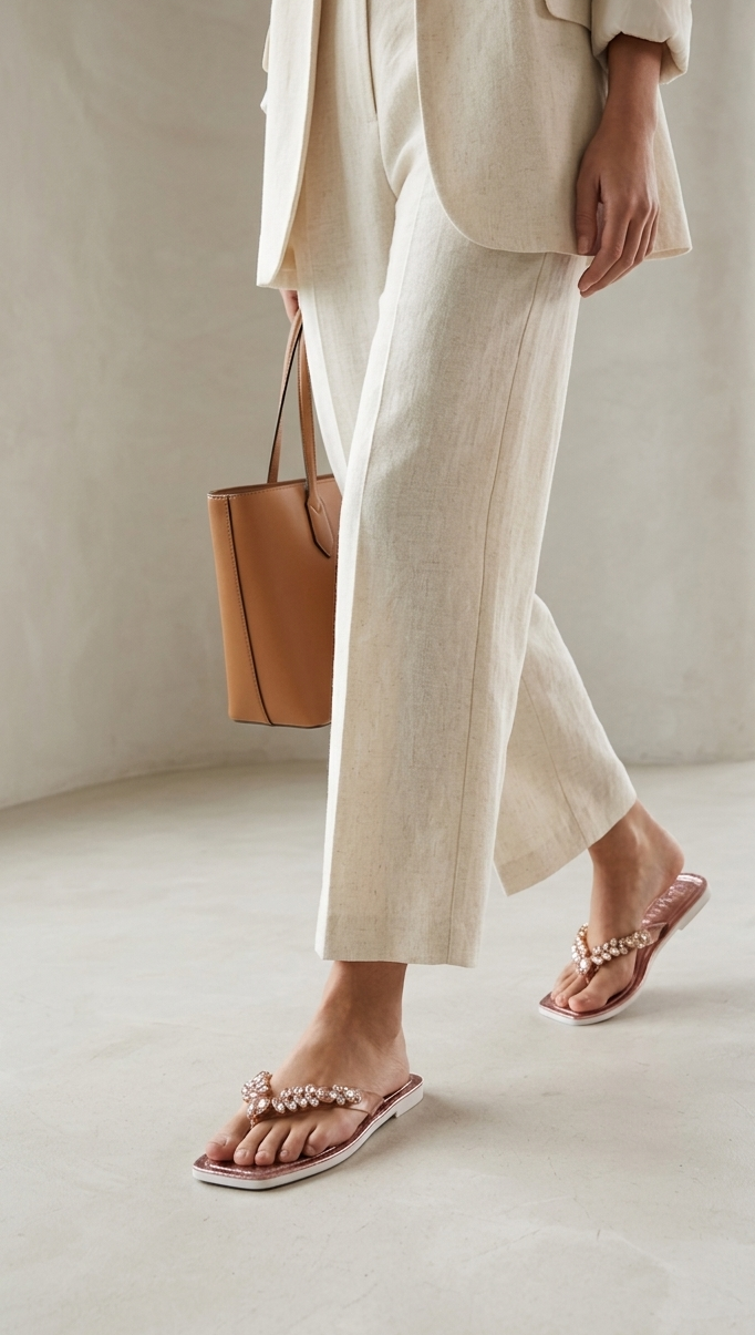 Casual Flip Flop IL3046-Rose Gold