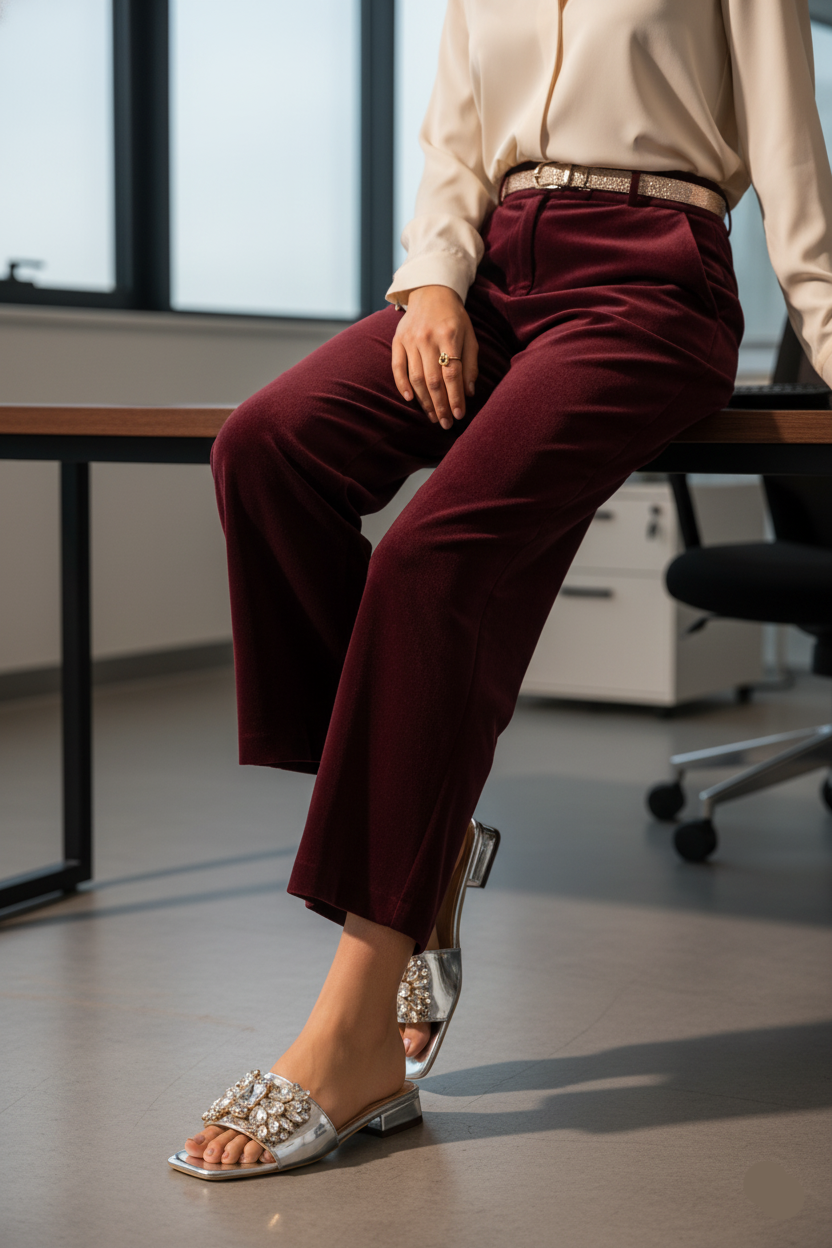 Party Wear Slip On IP0053-Silver