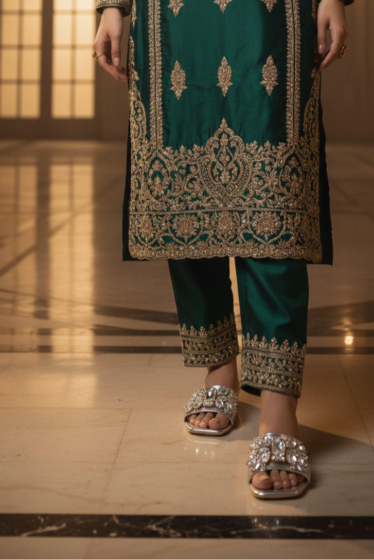 Party Wear Slip On IP0053-Silver