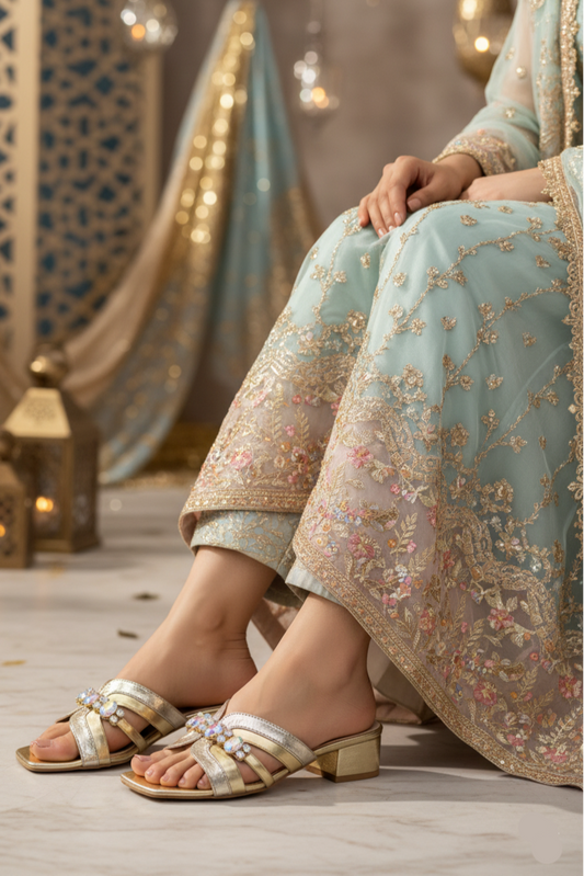 Party Wear Slip On IP0070-Golden