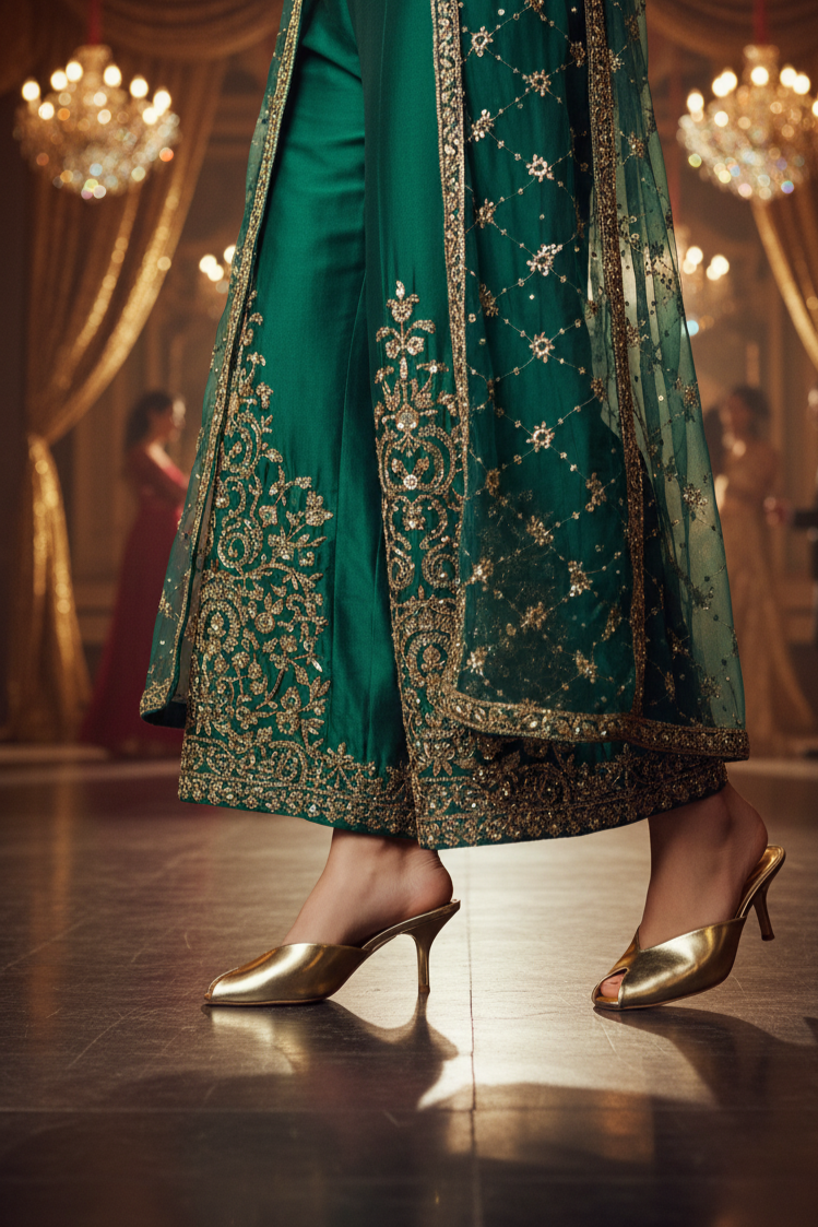 Party Wear Slip On IP0075-Gold