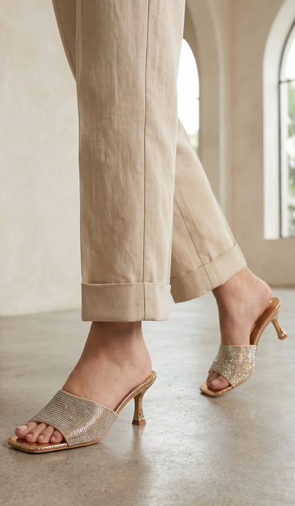 Party Wear Slip On IP0124-Champagne