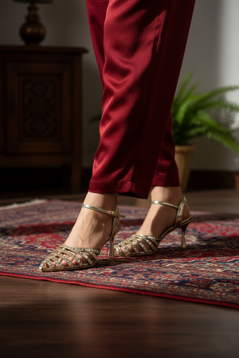 Party Wear Sandal IP2026-Golden