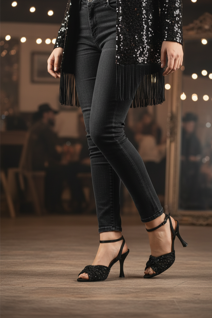 Party Wear Sandal IP2030-Black