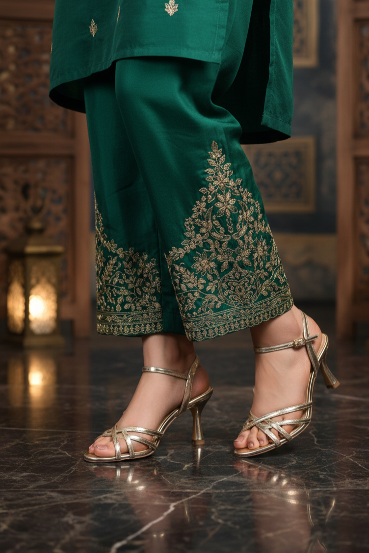 Party Wear Sandal IP2036-Gold