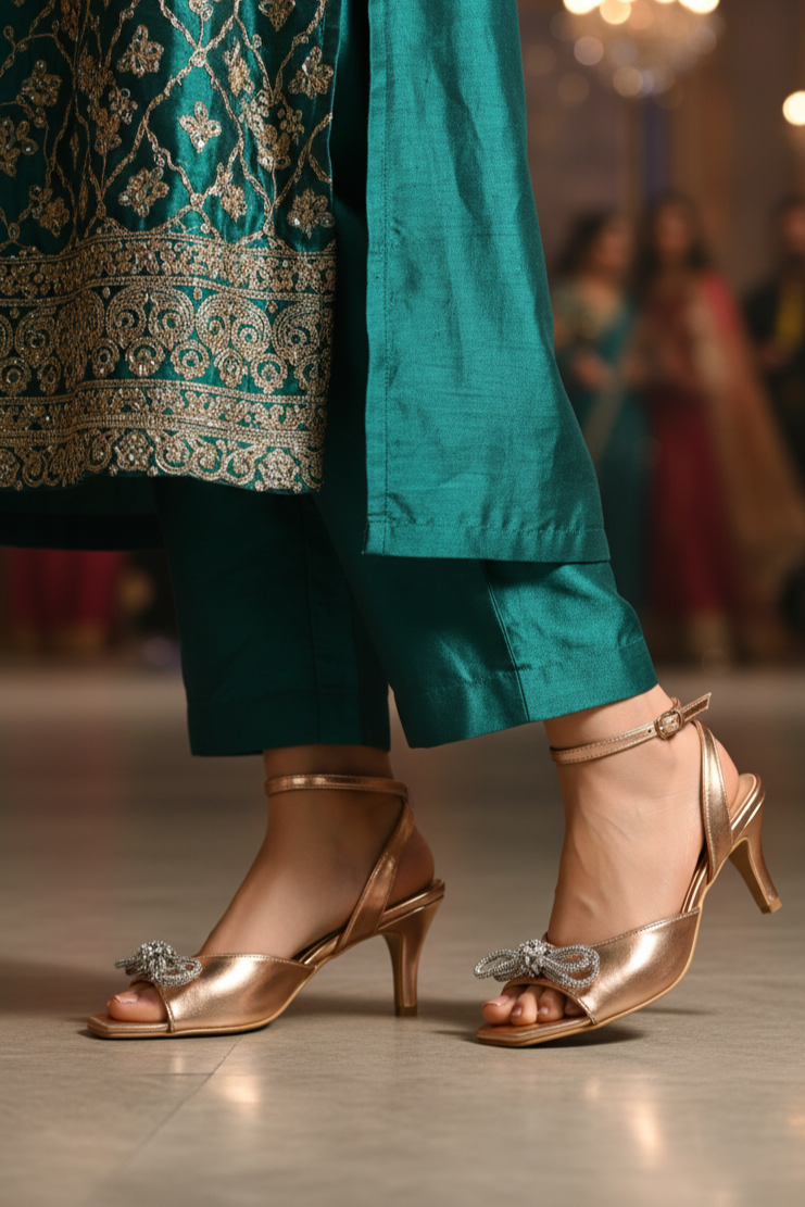 Party Wear-Sandal-IP2056-Champagne