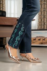 Party Wear Sling Back IP4018-Champagne