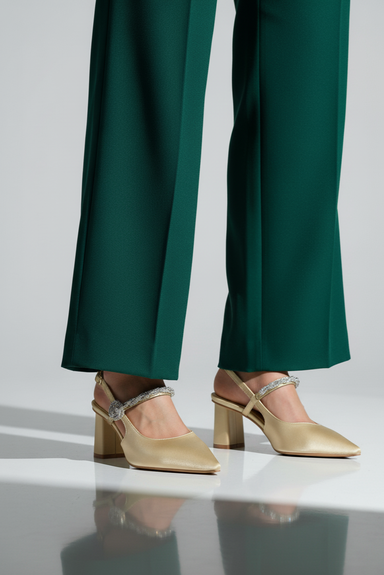 Party Wear Sling Back IP4025-Gold