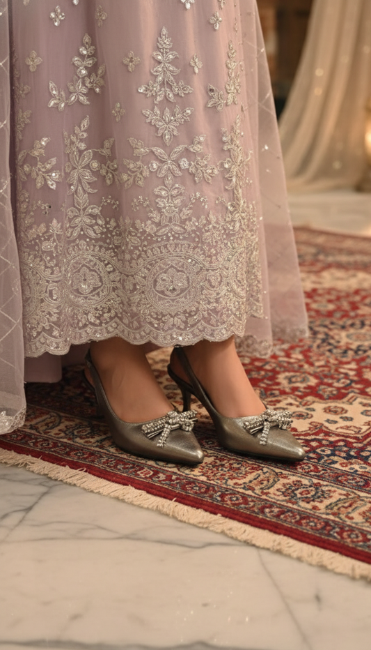 Party Wear Sling Back IP4031-Pewter